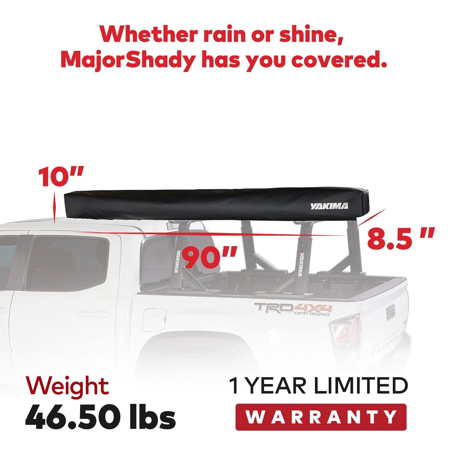 Yakima MajorShady 270 LH Vehicle Roof Mounted Awning Rugged Vinyl Travel Cover