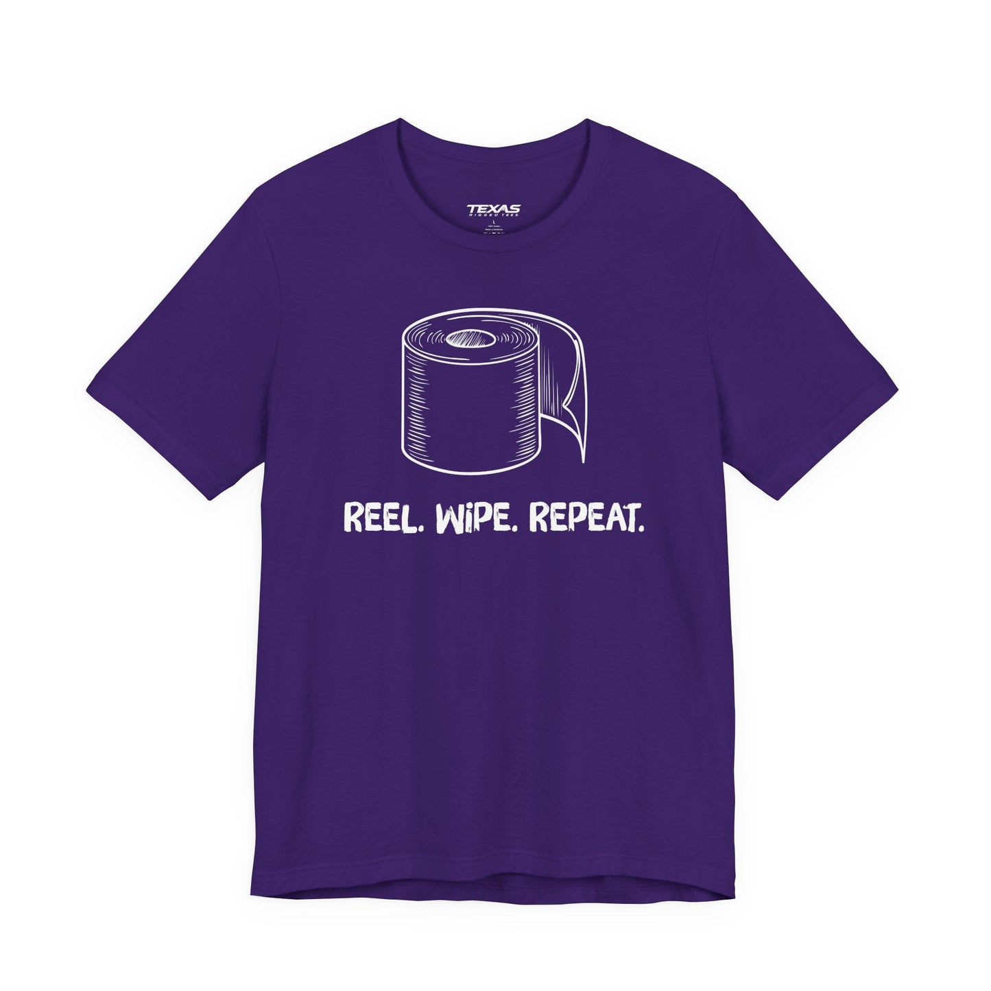 Texas Rigged Tees Reel. Wipe. Repeat. — Unisex Cotton Tee