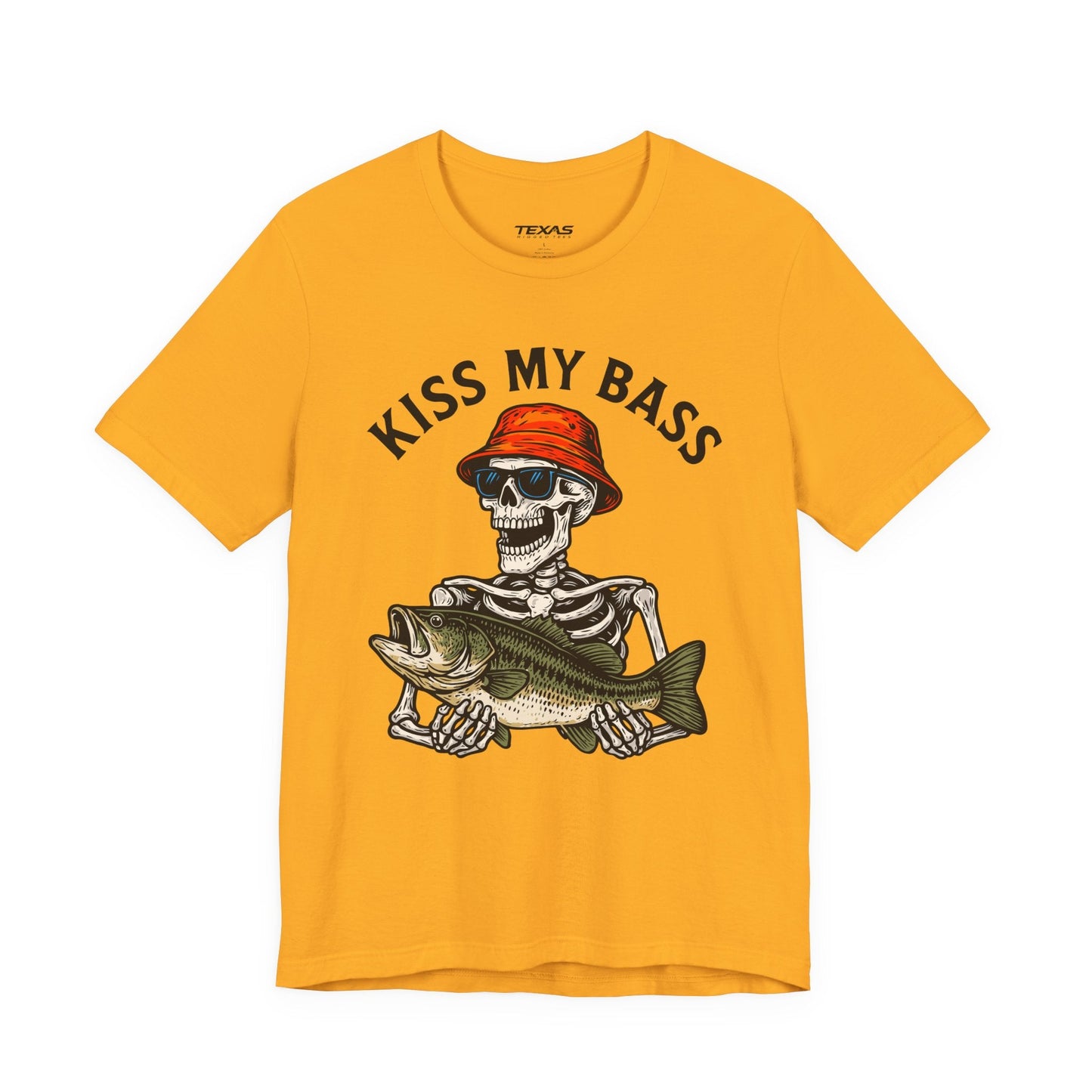 Texas Rigged Tees Kiss My Bass — Unisex Cotton Tee