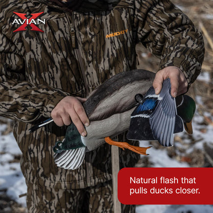 Avian X PowerFlight Mallard Weatherproof Realistic Spinning Wing Duck Decoy