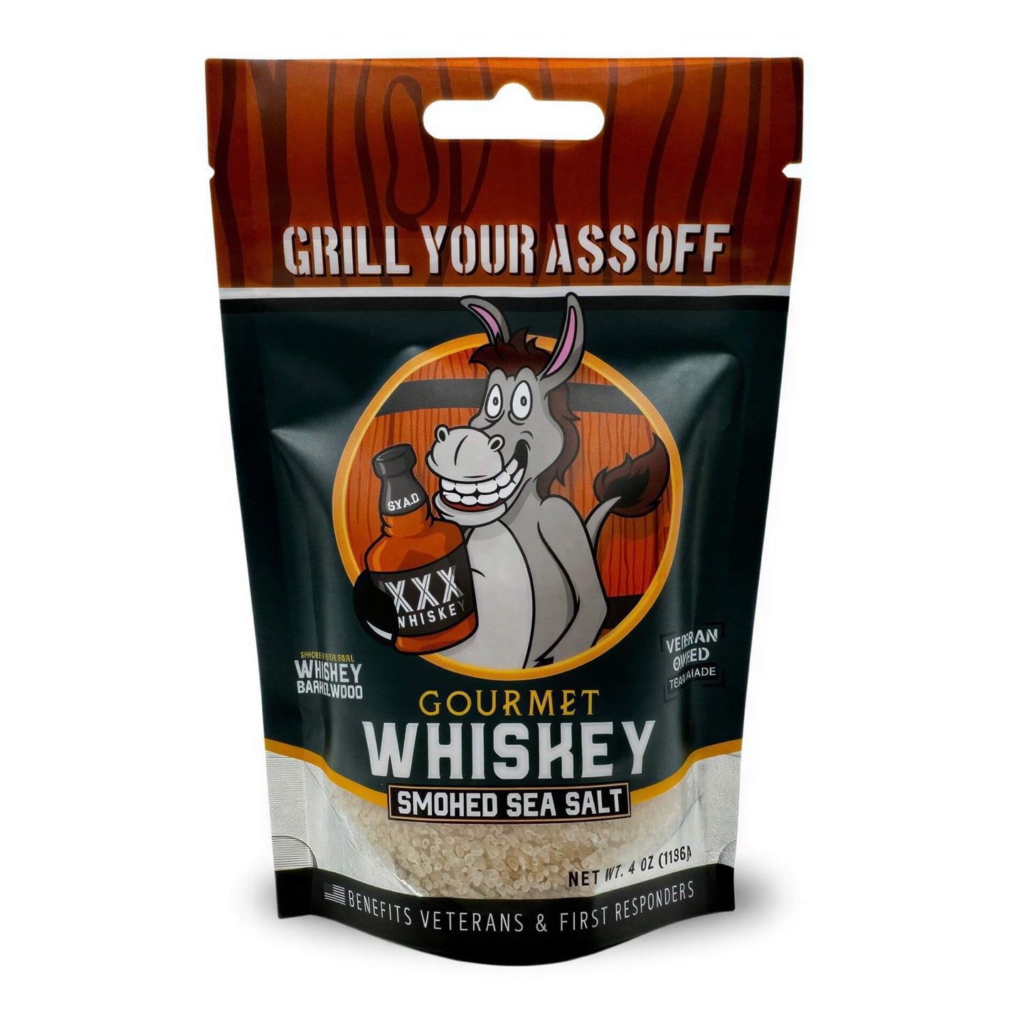 Grill Your Ass Off Gourmet Whiskey Smoked Sea Salt