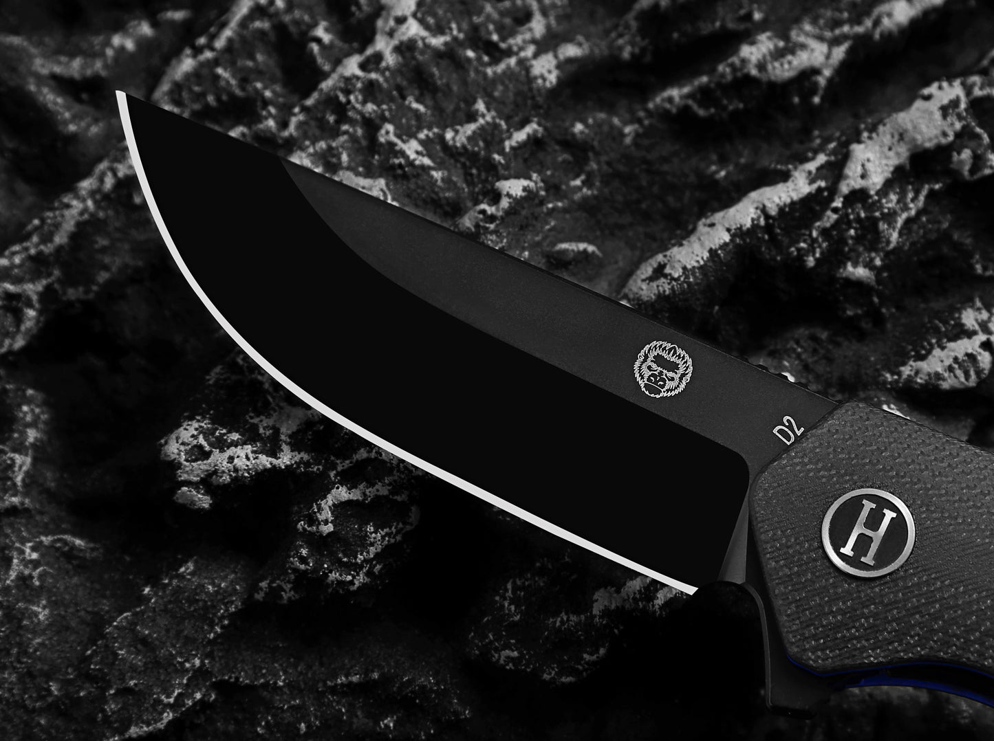 Holtzman's Gorilla Survival The Pathfinder Folding Pocket Holtzman's Gorilla Survival Knife Giftset for Men and Women (Black and Blue)