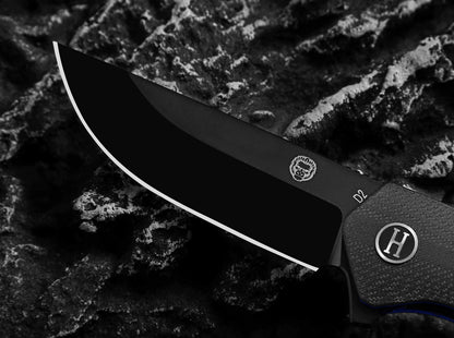Holtzman's Gorilla Survival The Pathfinder Folding Pocket Holtzman's Gorilla Survival Knife Giftset for Men and Women (Black and Blue)