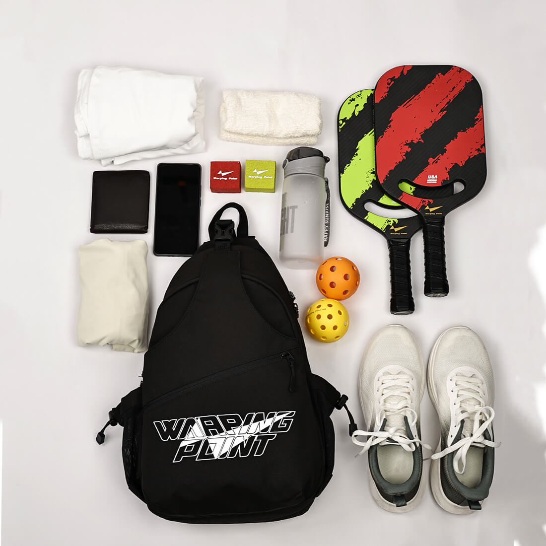 Warping Point Pickleball Sling Bag - Black