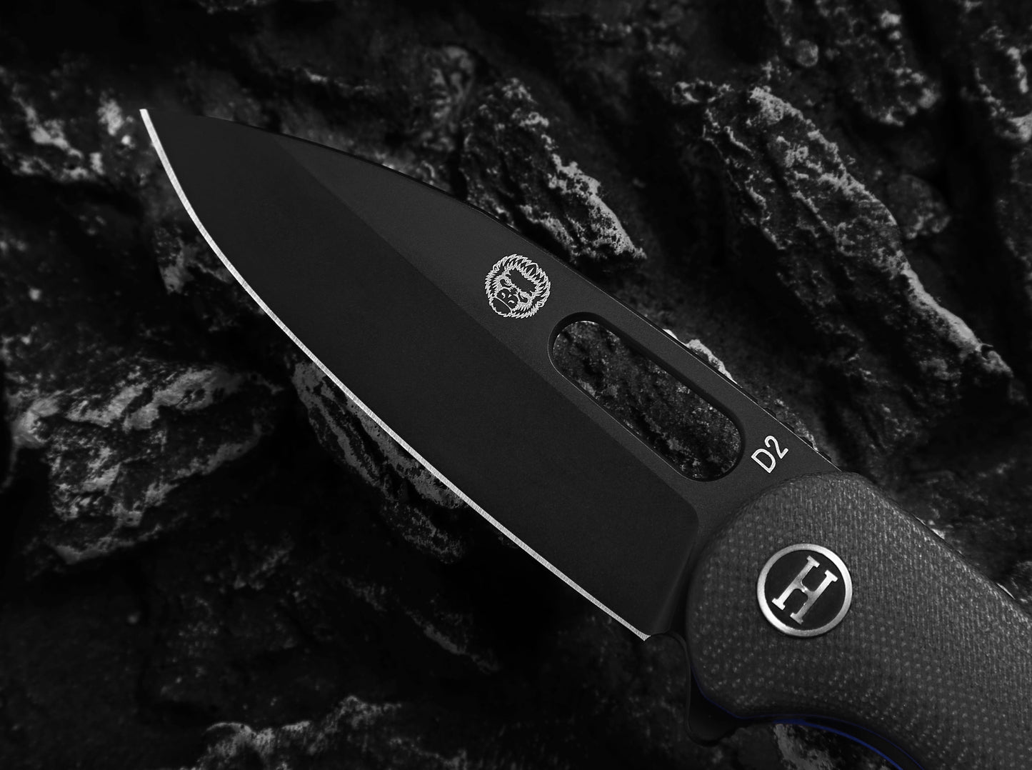 Holtzman's Gorilla Survival The Venture Point Folding Pocket Knife Giftset for Men and Women (Black and Blue)