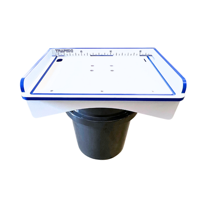 TRAPSKI Premium Rod Mount 18" or 33" Raised Fillet Table – 3-in-1 Bait & Fish Station | Fits Rod Holders, Buckets & Flat Surfaces | Marine-Grade HDPE | Ruler, Juice Groove, Knife & Tool Slots