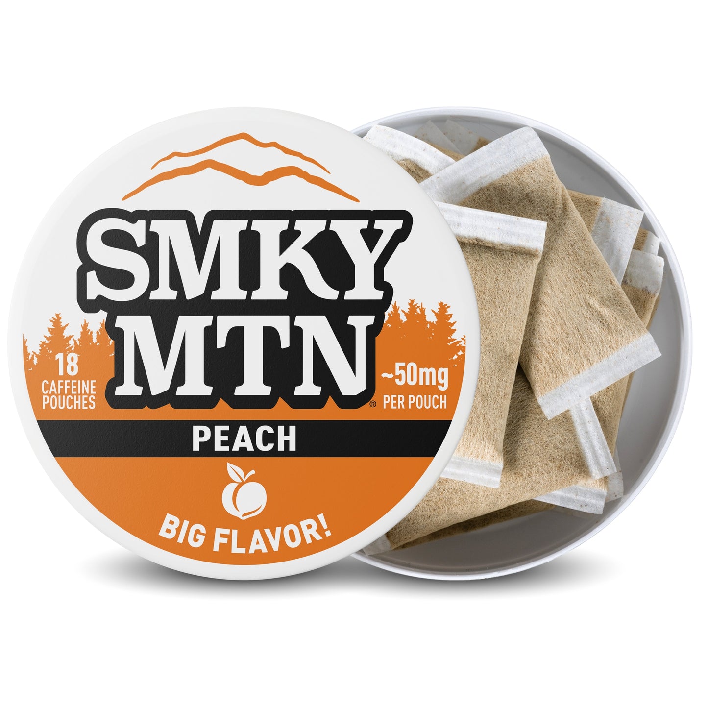 Smokey Mountain Peach Caffeine Pouches