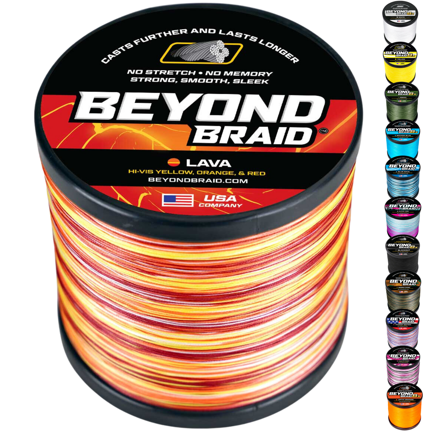 Beyond Braid - Lava - Red, Orange, & Yellow