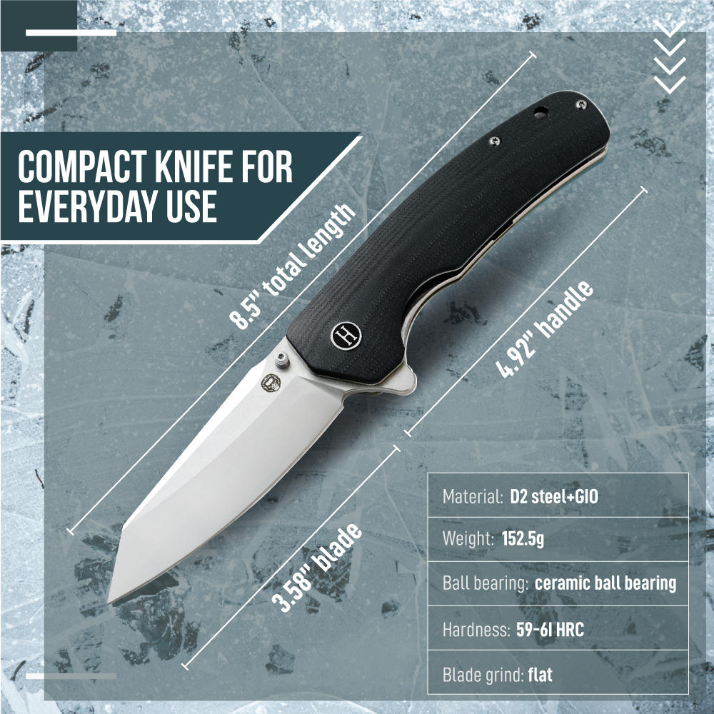 Holtzman's Gorilla Survival The Clip Point, Pioneer, Wild Trail Folding Pocket Knife Giftset Combo (Silver and Black)