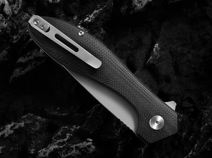 Holtzman's Gorilla Survival The Vector Folding Pocket Knife Giftset for Men and Women (Black and Silver)