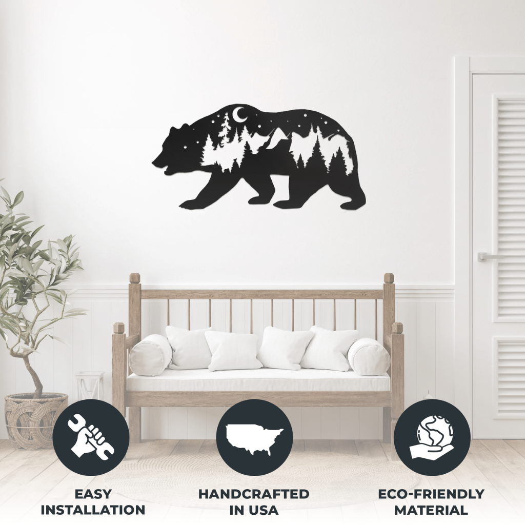 MetalPlex - Bear - Metal Wall Art
