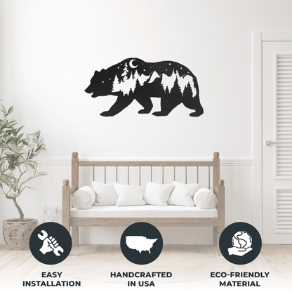 MetalPlex - Bear - Metal Wall Art