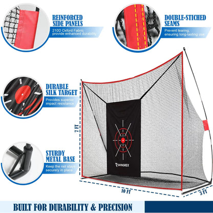 DCUTIE Pro Golf Net for Backyard – Heavy Duty Golf Practice Net