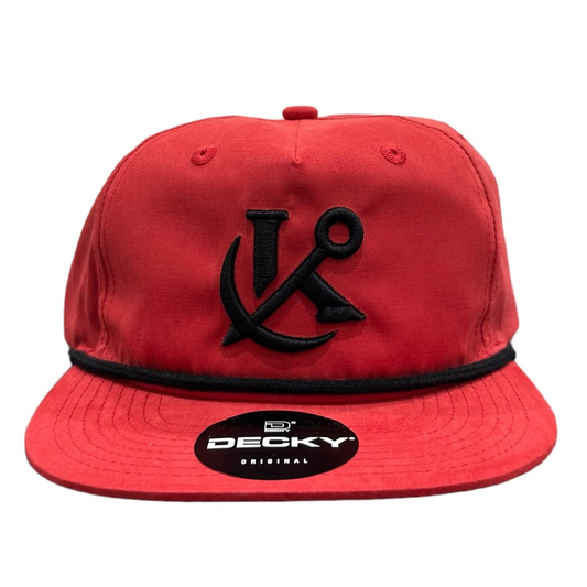 Keepers Only Co. Anchored Rope Snapback - Red/Black