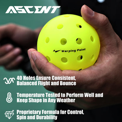 Warping Point Ascent Outdoor Tournament Pickleballs