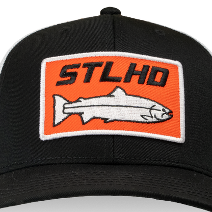 STLHD Standard White & Black Trucker Snapback Hat