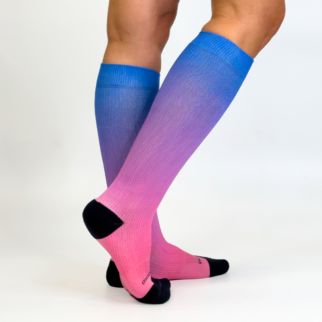 Crazy Compression Ombré Blue Pink - (Standard & Extra Wide)