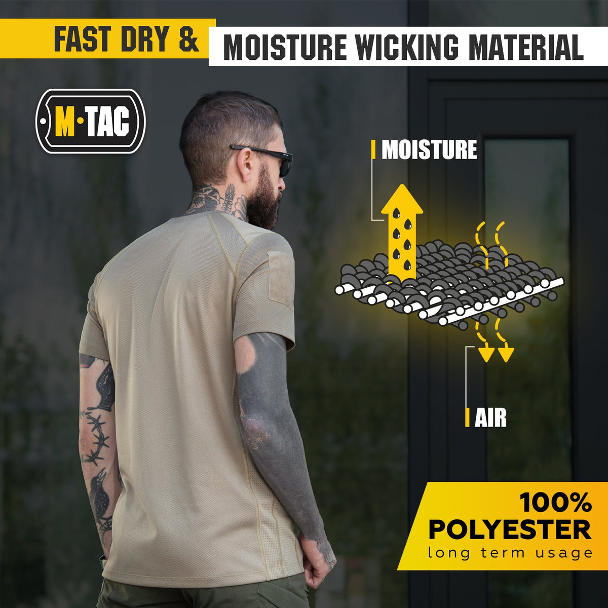 M-Tac T-Shirt Athletic Tactical Gen II with Loop Panels (Set of 3)