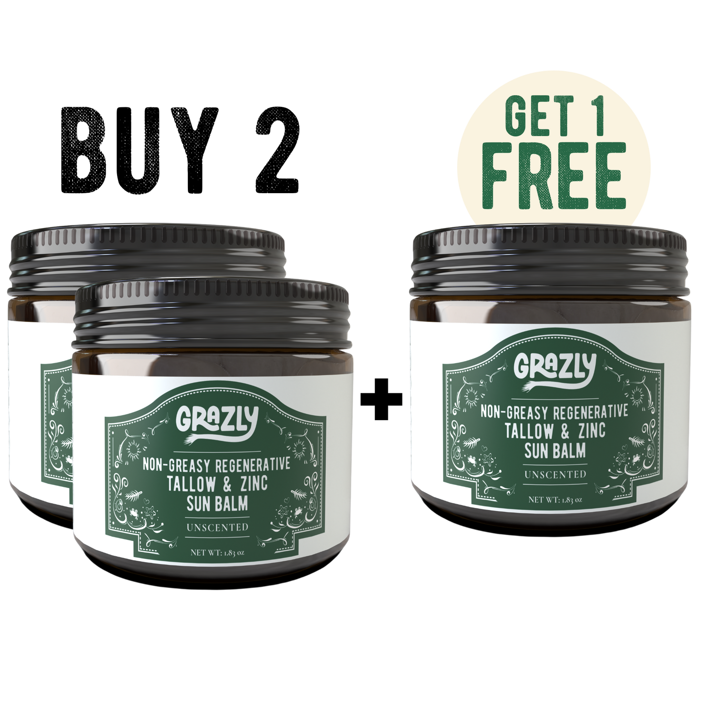 Grazly  Regenerative Tallow & Zinc Sun Balm