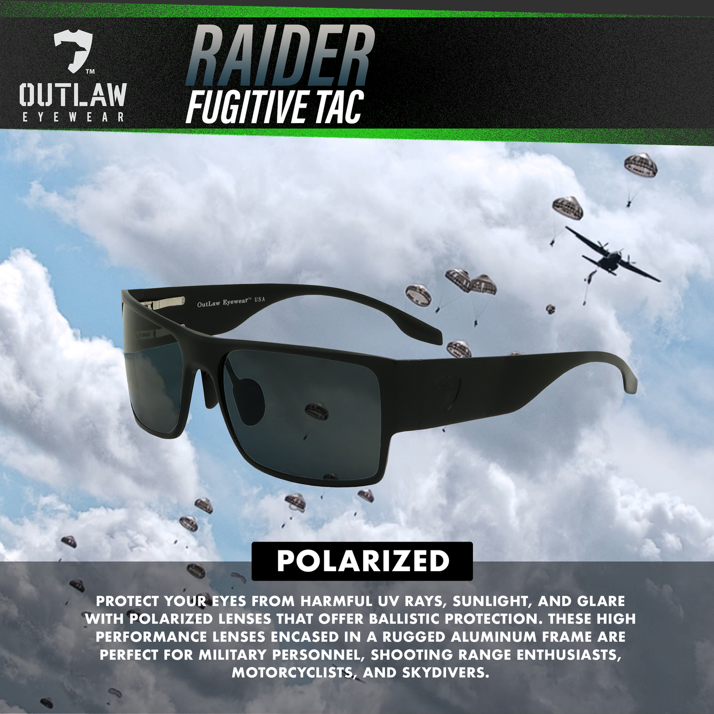 OutLaw Eyewear Custom Raider TAC