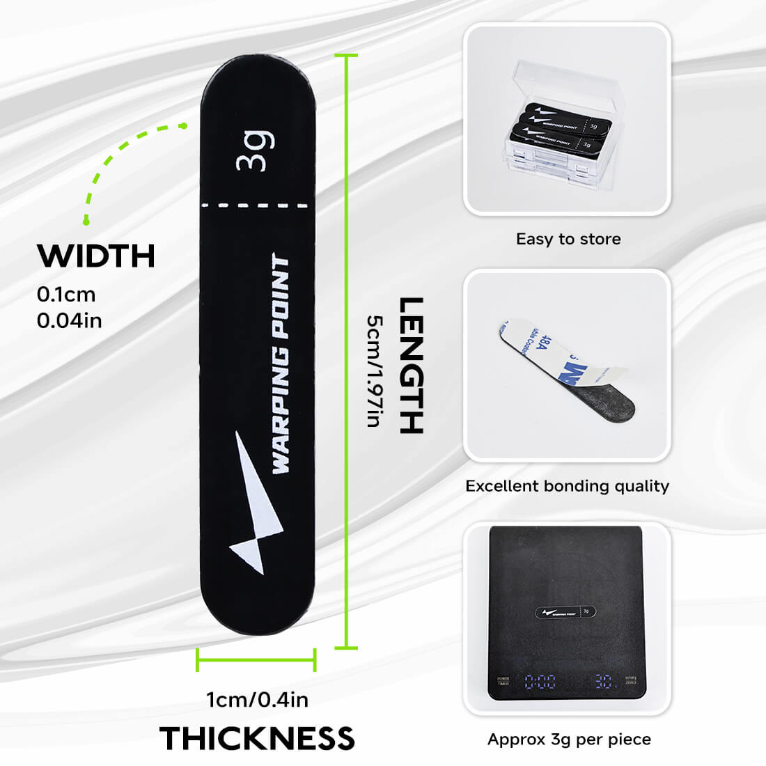 Warping Point Pickleball Lead Tape - Black