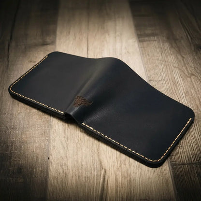 Bull Sheath Leather Badge Bifold Wallet