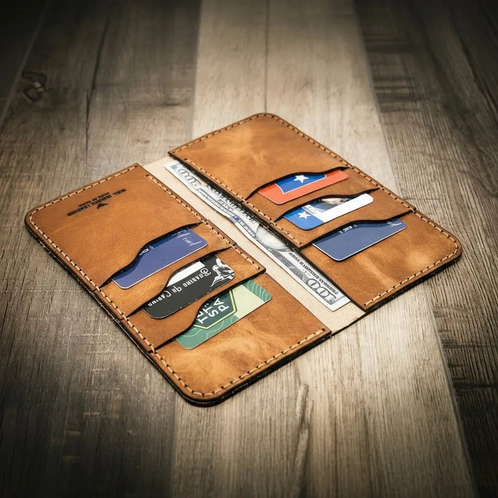 Bull Sheath Leather The Houstonian Long Wallet