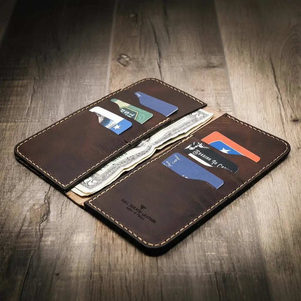 Bull Sheath Leather The Houstonian Long Wallet