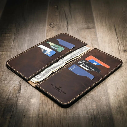 Bull Sheath Leather The Houstonian Long Wallet