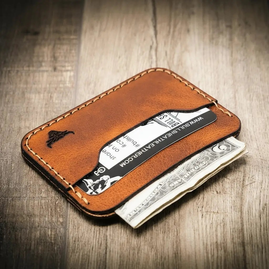 Bull Sheath Leather Pflugerville Card Wallet
