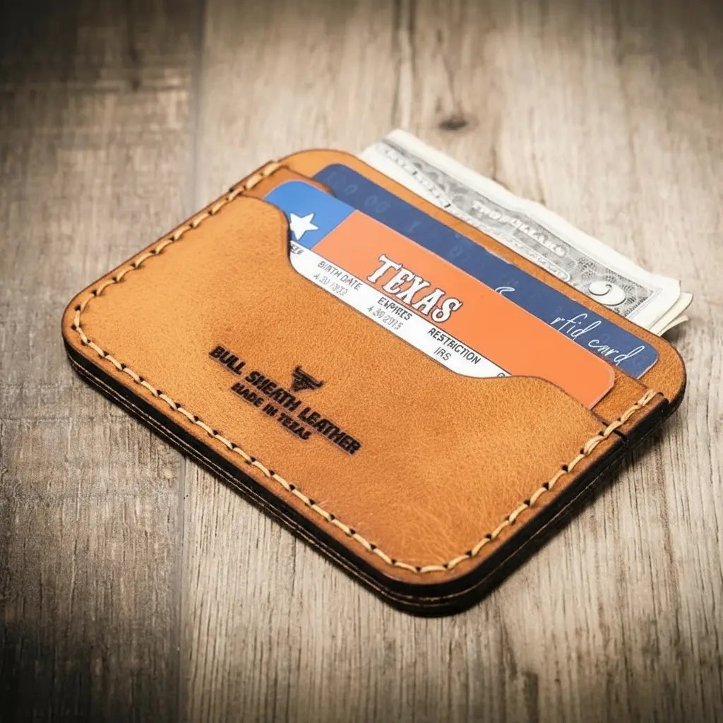 Bull Sheath Leather Pflugerville Card Wallet