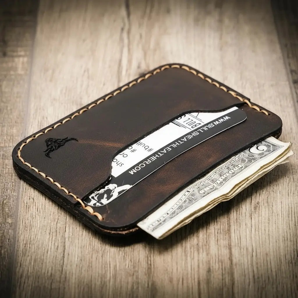 Bull Sheath Leather Pflugerville Card Wallet