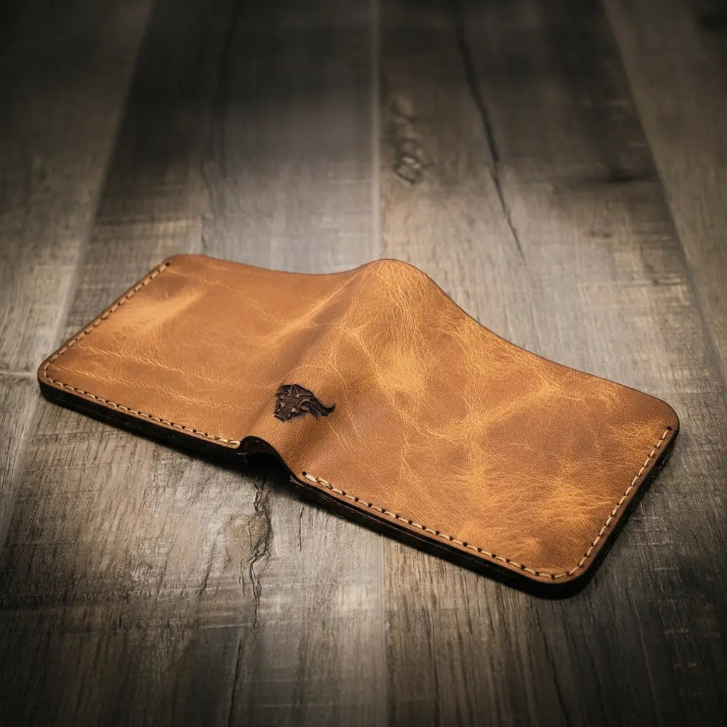 Bull Sheath Leather Big Bend Bifold Wallet
