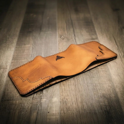Bull Sheath Leather Western Trifold Wallet