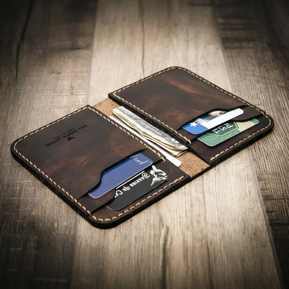 Bull Sheath Leather Western Vertical Wallet