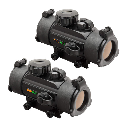 TruGlo Red Dot Traditional Standard Mount Crossbow Tri Dot Sight, Black (2 Pack)