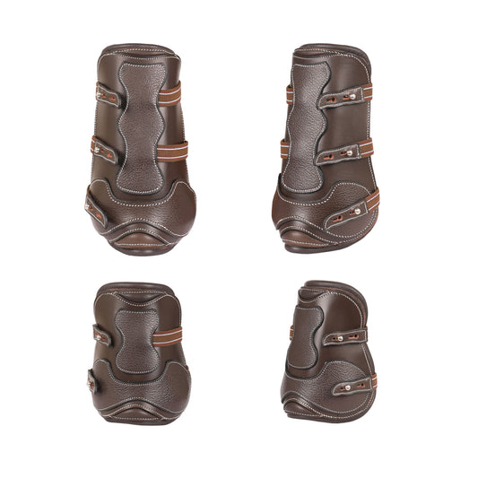 Bridles & Reins ExionPro Leather Horse Tendon Show Jump Boots - 401