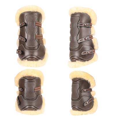 Bridles & Reins ExionPro Leather Horse Tendon Show Jump Boots - 401