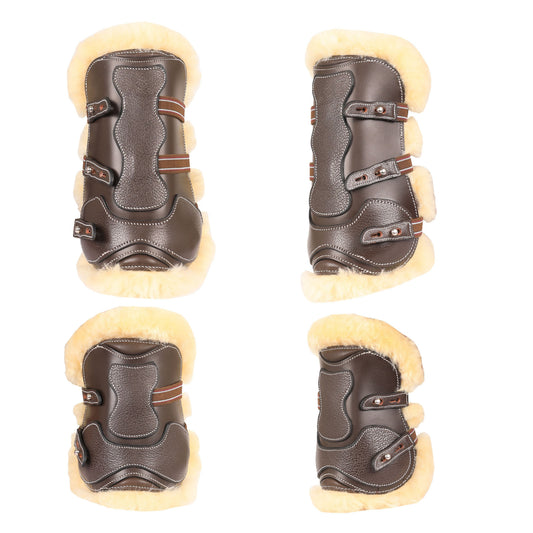 Bridles & Reins ExionPro Leather Horse Tendon Show Jump Boots - 401