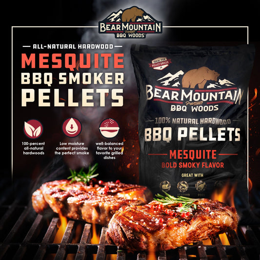 Bear Mountain BBQ Premium All Natural Hardwood Mesquite Smoker Pellets (4 Pack)