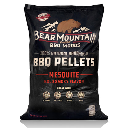Bear Mountain BBQ Premium All Natural Wood Mesquite Smoker Pellets, 40 Pounds
