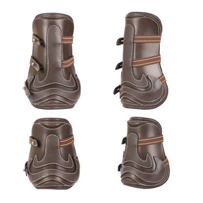 Bridles & Reins ExionPro Leather Horse Tendon Show Jump Boots - 402