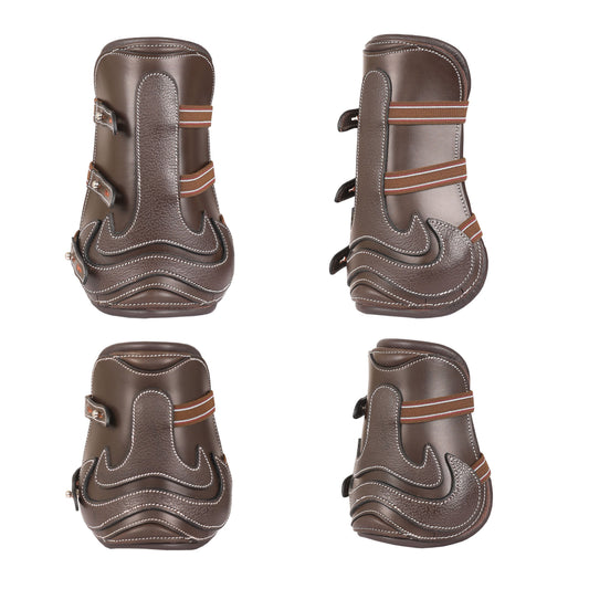 Bridles & Reins ExionPro Leather Horse Tendon Show Jump Boots - 402