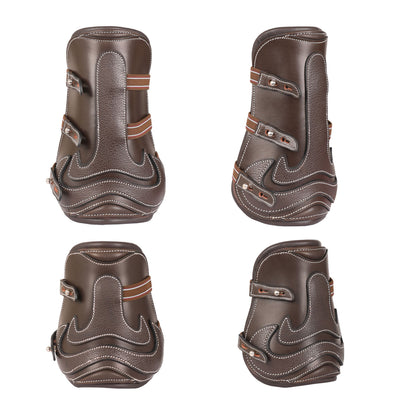 Bridles & Reins ExionPro Leather Horse Tendon Show Jump Boots - 402