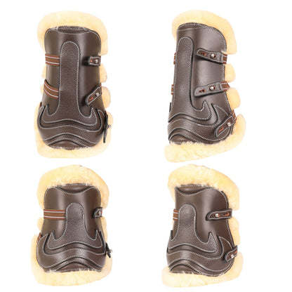 Bridles & Reins ExionPro Leather Horse Tendon Show Jump Boots - 402