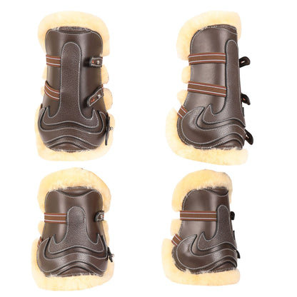 Bridles & Reins ExionPro Leather Horse Tendon Show Jump Boots - 402