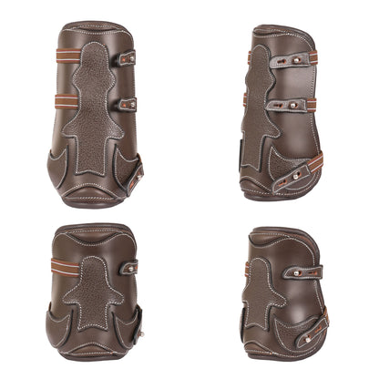 Bridles & Reins ExionPro Leather Horse Tendon Show Jump Boots - 403
