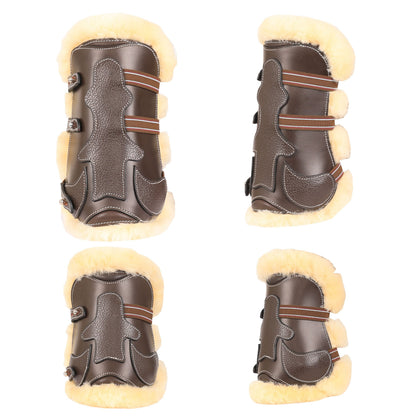 Bridles & Reins ExionPro Leather Horse Tendon Show Jump Boots - 403