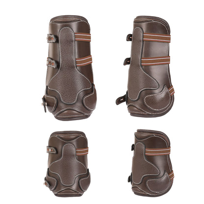 Bridles & Reins ExionPro Leather Horse Tendon Show Jump Boots - 404