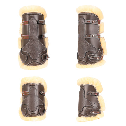 Bridles & Reins ExionPro Leather Horse Tendon Show Jump Boots - 404